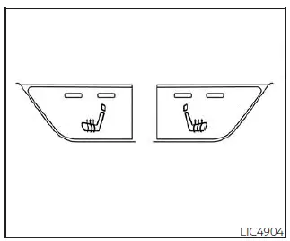 Nissan Sentra heated seat switches and indicator lights
