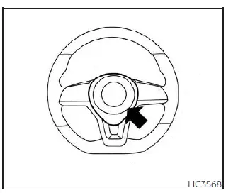 Nissan Sentra steering wheel horn location
