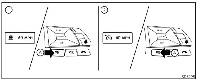 Nissan Sentra Intelligent Cruise Control ICC mode selection