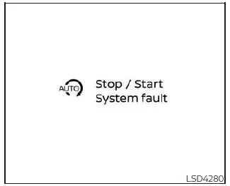 Nissan Sentra Idling Stop System fault warning