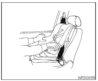 Nissan Sentra forward-facing child restraint security check step 8
