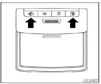 Nissan Sentra front map lights near rearview mirror