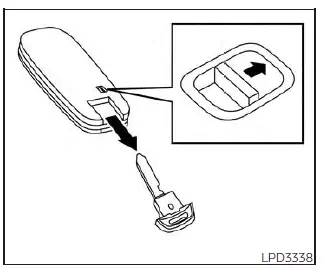 Nissan Sentra Intelligent Key with mechanical key removed
