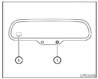 Nissan Sentra automatic anti-glare rearview mirror