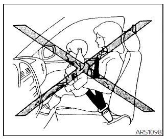 Nissan Sentra child restraint safety precautions illustration