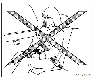 Nissan Sentra correct shoulder and lap belt positioning