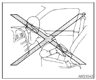 Nissan Sentra air bag deployment danger illustration for children