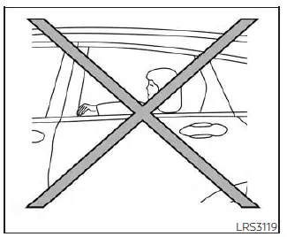 Nissan Sentra side and curtain air bag coverage illustration