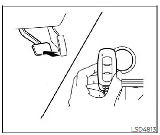 Nissan Sentra Intelligent Key battery discharge procedure