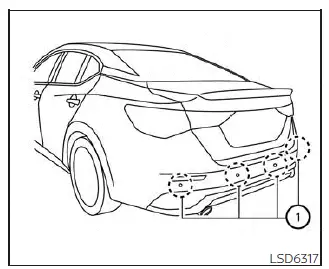 Nissan Sentra Rear Automatic Braking system rear bumper sensors