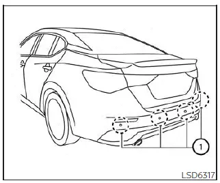 Nissan Sentra rear bumper sonar sensor locations