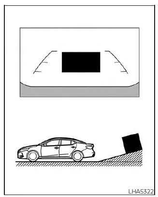 Nissan Sentra backing up on a steep uphill