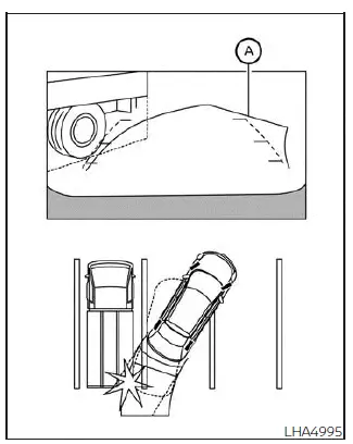 Nissan Sentra backing up near a projecting object