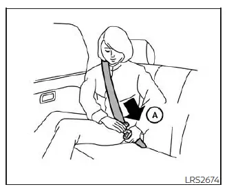 Nissan Sentra three-point seat belt fastening procedure