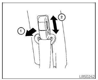 Nissan Sentra shoulder belt height adjustment control