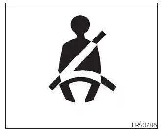 Nissan Sentra seat belt warning light and audible chime indicator