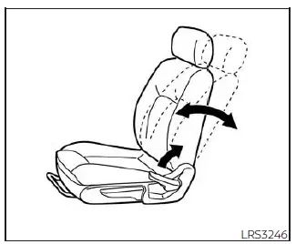 Nissan Sentra manual seatback recline lever operation