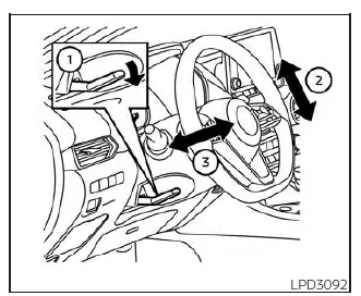 Nissan Sentra steering wheel tilt adjustment