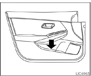 Nissan Sentra front door storage pockets