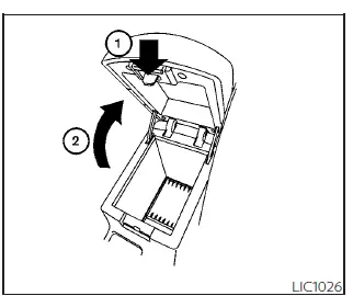 Nissan Sentra center console storage box