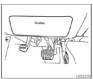 Nissan Sentra driver supplemental knee air bag location