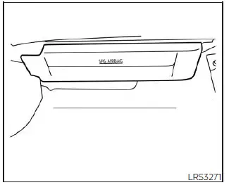 Nissan Sentra front passenger supplemental knee air bag location