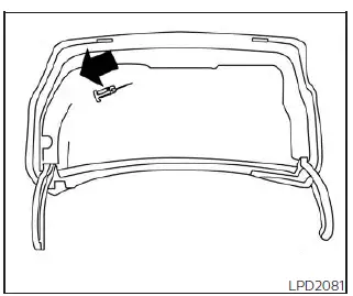 Nissan Sentra interior trunk emergency release handle