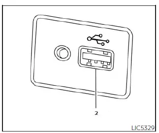 Nissan Sentra front USB Type-A charging port