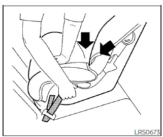 Nissan Sentra rear-facing child restraint installation step 3
