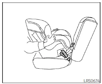 Nissan Sentra rear-facing child restraint installation step 4
