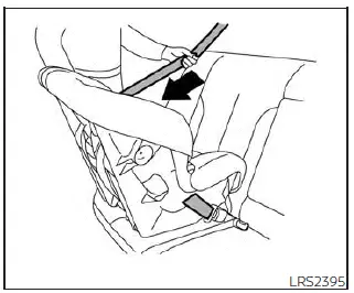 Nissan Sentra rear-facing child restraint ALR activation step 3