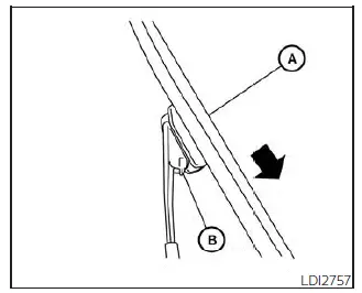 Nissan Sentra windshield wiper blade replacement procedure