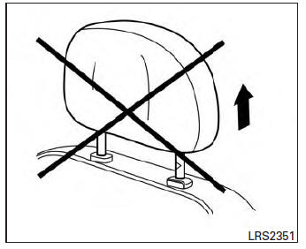 For non-adjustable head restraint/ headrest