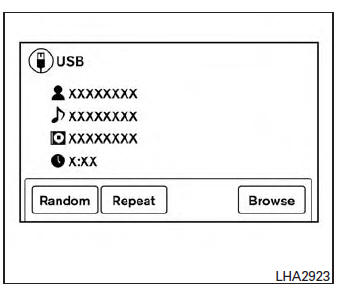 USB interface (models with Navigation System)