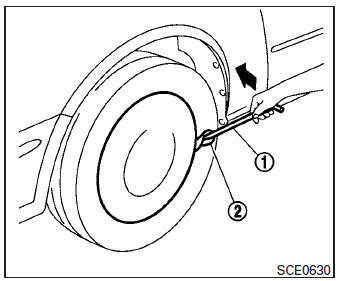 Removing the wheel cover (if so equipped)