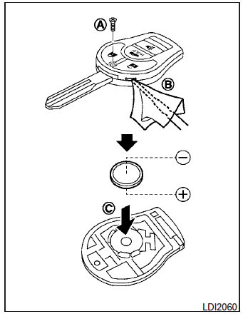 Replace the battery in the keyfob as follows: