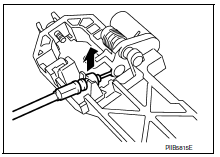 Front door handle : removal and installation - outside handle