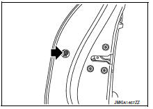 Rear door handle : removal and installation - outside handle