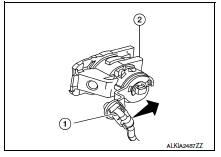 Front door handle : removal and installation - outside handle